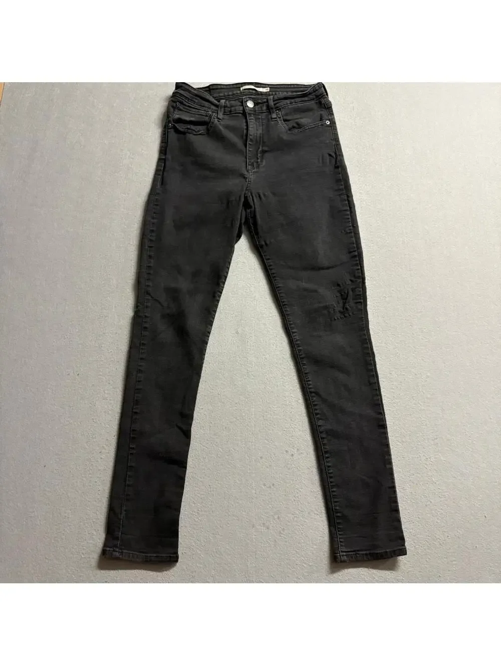 Levis 721 High Rise Skinny Jeans Womens Size 30 Black Denim Stretch Pants